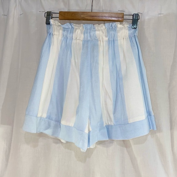 Lauren James Nassau Stripe Paperbag Shorts S - Picture 2 of 13